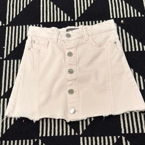 DL1961 Blush Button-Front Mini Skirt